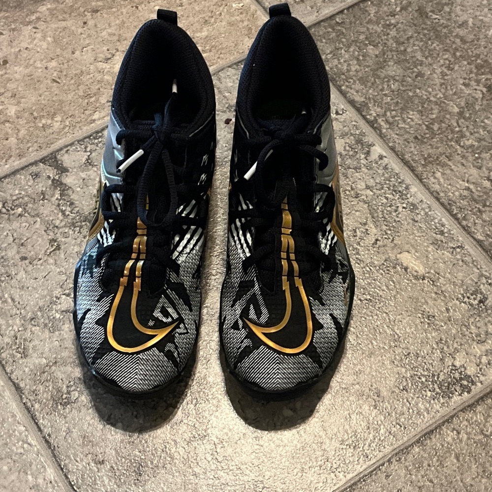 Nike Kids Sneakers Black and Gold Accents